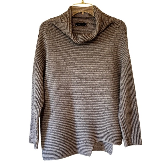 Cop.Copine Sweaters - Cop.Copine Knit Gray Cowl Neck Sweater Sz Small